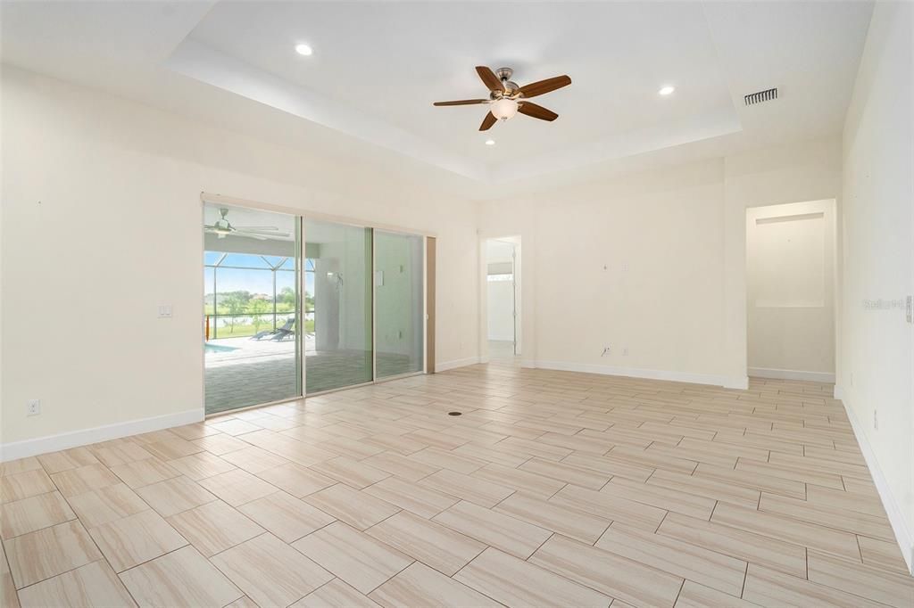 Kitchen + Dining Nook overlooking pool