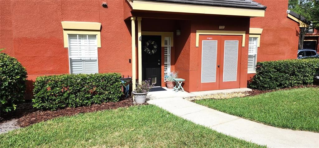 Front Door with Covered Porch