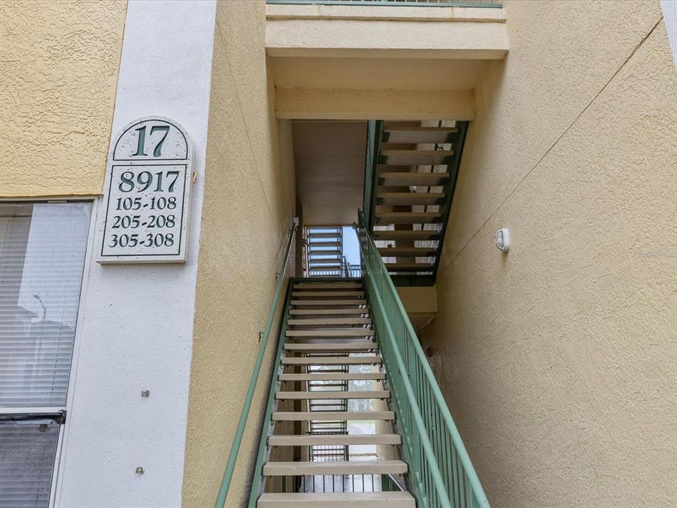 Stairwell to 2nd floor unit