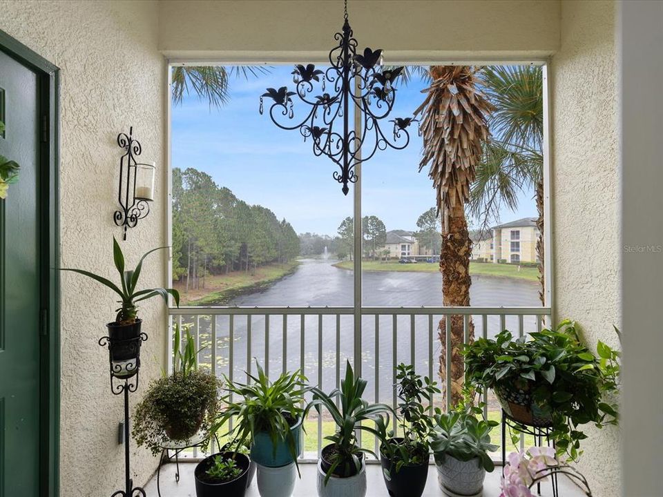 Enclosed unit porch with storage closet