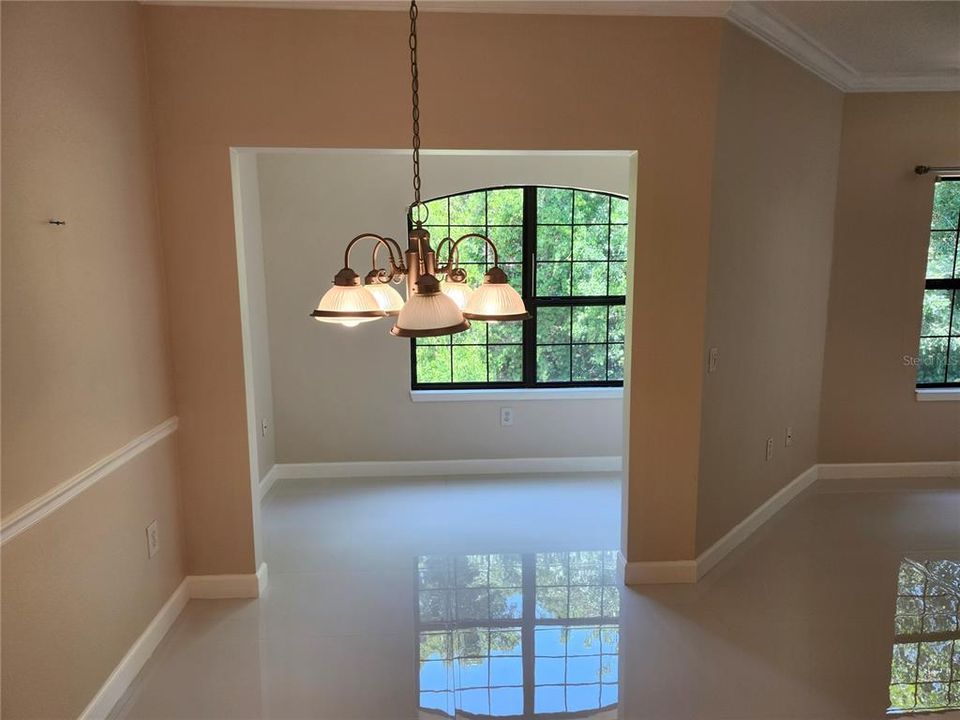 Dining room looking into bonus room