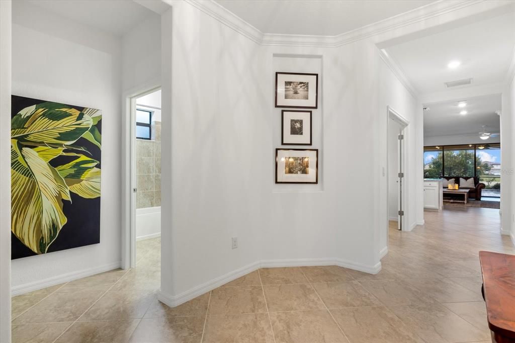 Foyer with Guest Bathroom to the Left