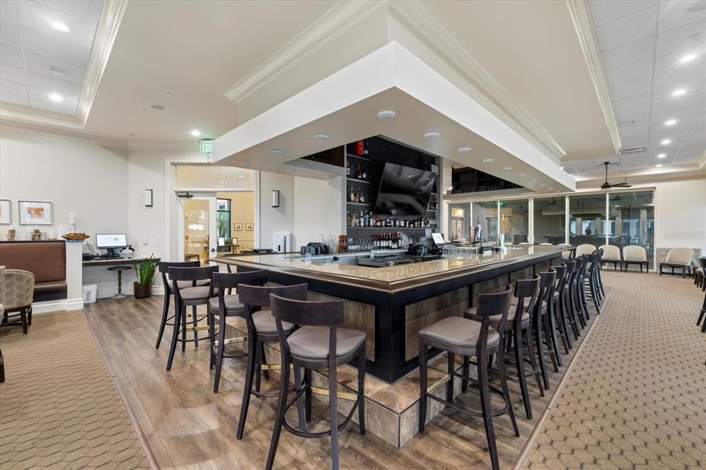 Indoor Bar at the Clubhouse