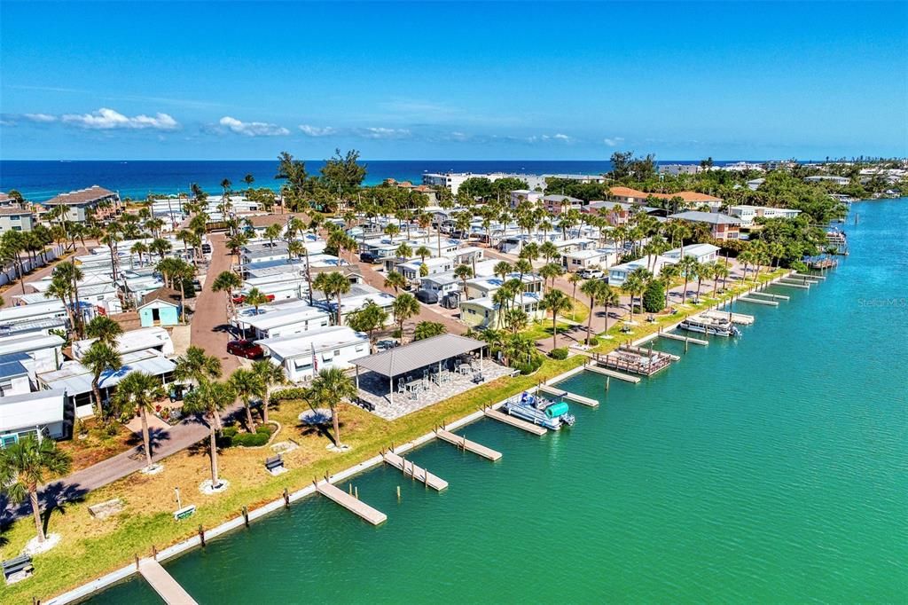 Note the Pavilion overlooking the boat docks