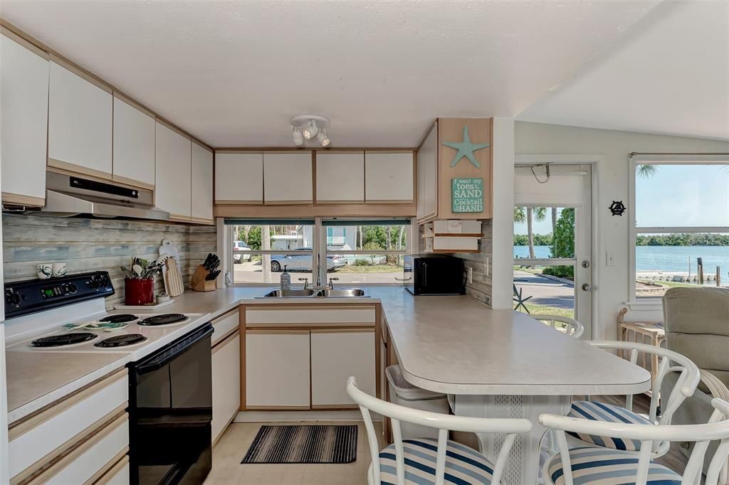 View straight into the kitchen.