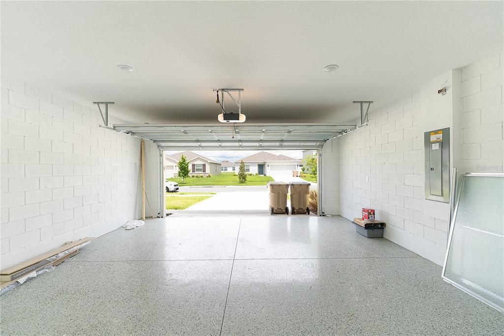 Garage with Epoxy Flooring