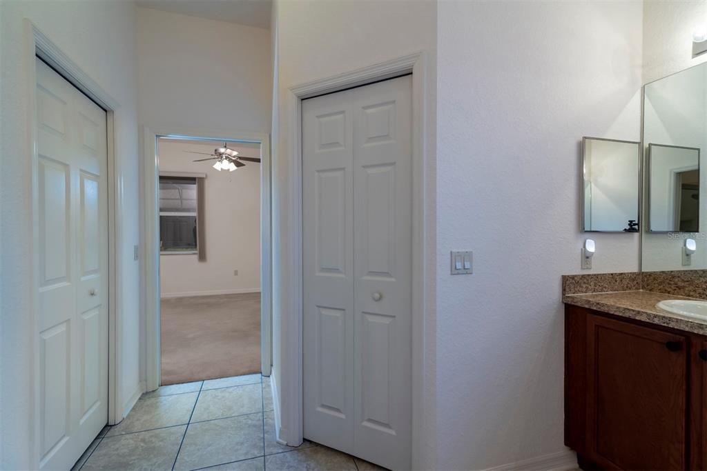 The master suite has 2 walk-in closets.