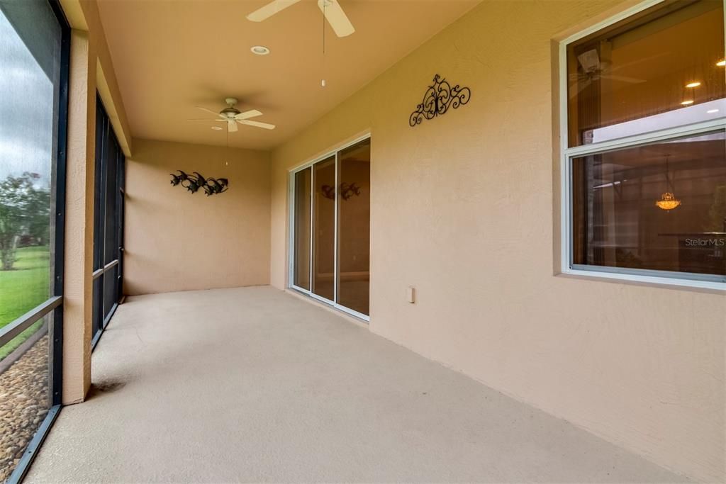 The 10x32 lanai has lots of space to enjoy the great Florida weather.