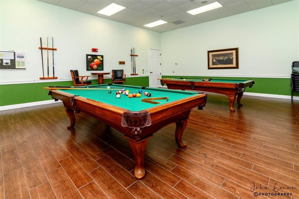 The Health and Fitness Center's billiard room.