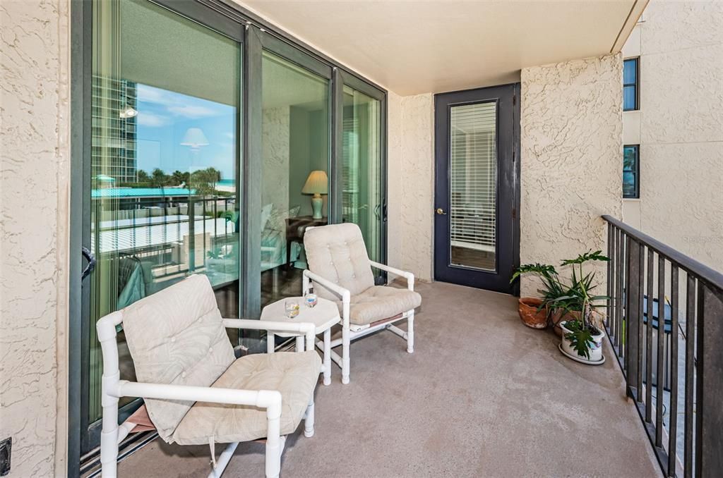 2nd Bedroom Terrace Access Offering Dual Gulf & Intracoastal Views!
