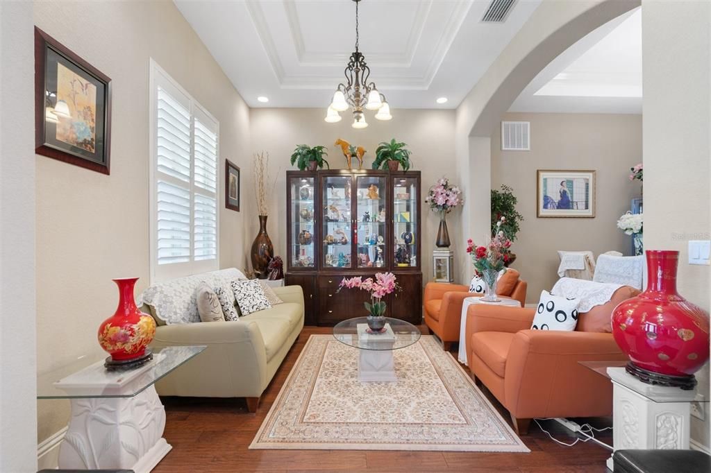 Formal Living Room with wood floor