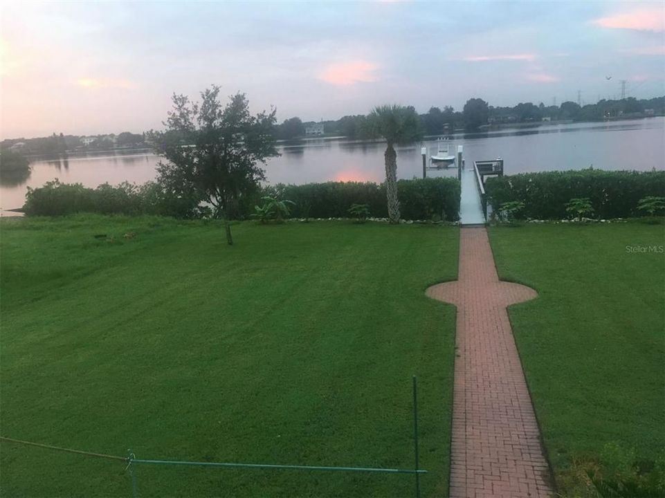 Brick Pavers Road From the Back of House to the Dock