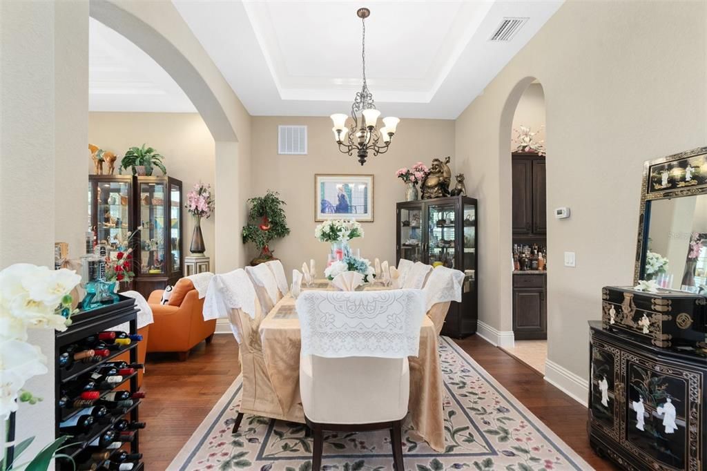 Formal Dining Room with Wood Floor