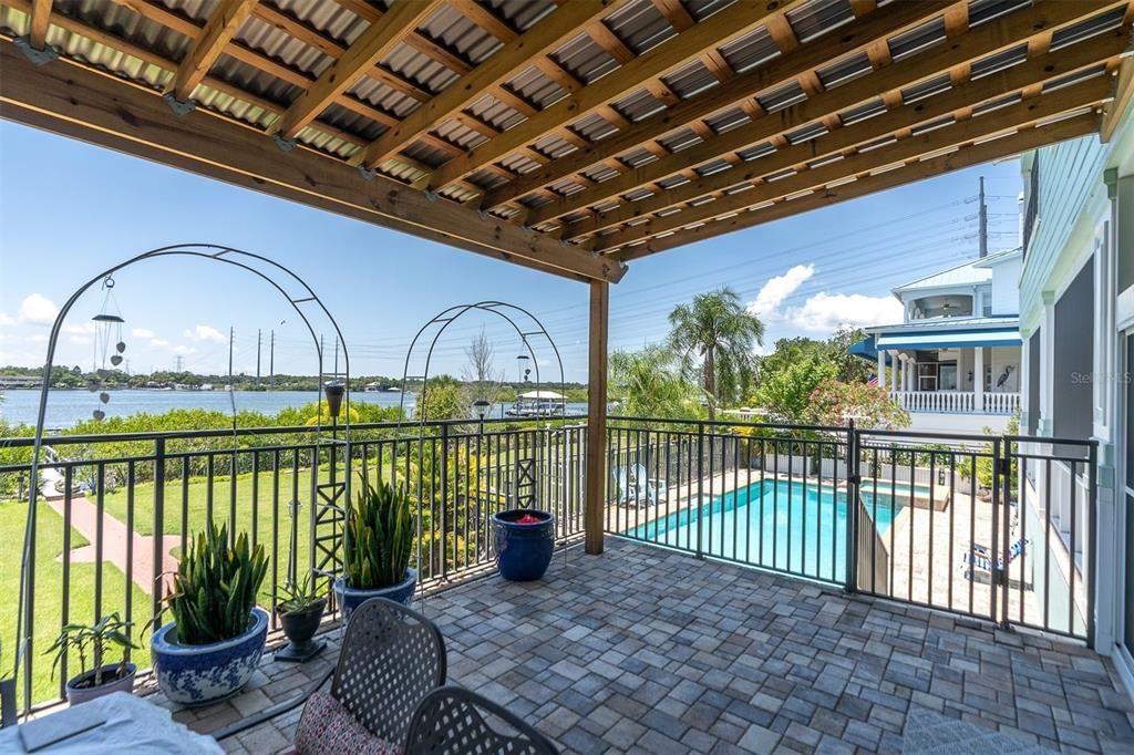 Covered Porch By the Pool