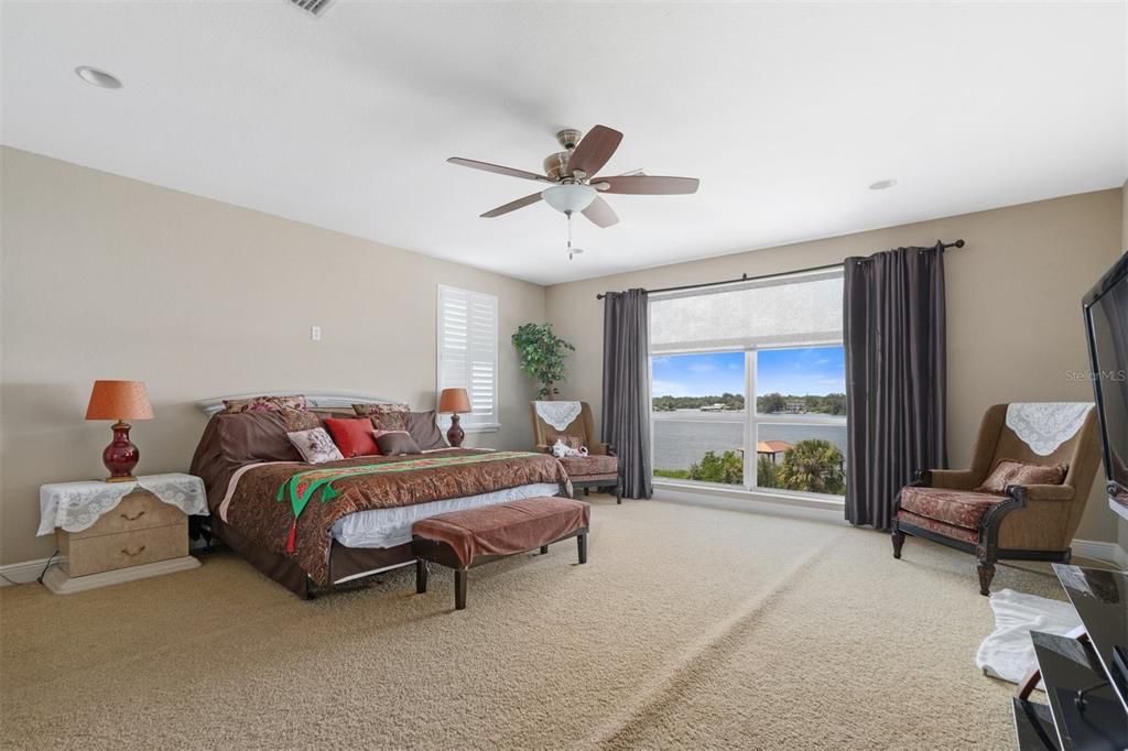 Huge Game Room Currently is used as Master's 2nd Bedroom with Breathtaking Water View