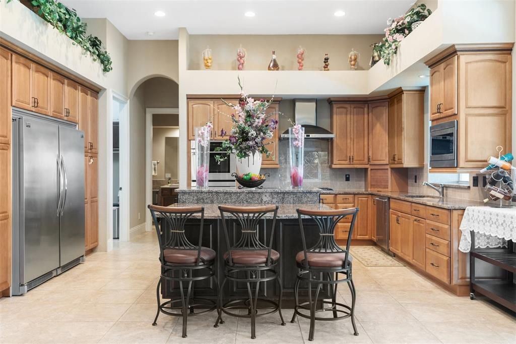 Large Kitchen -- Customized Built Refrigerator with 65" in Width