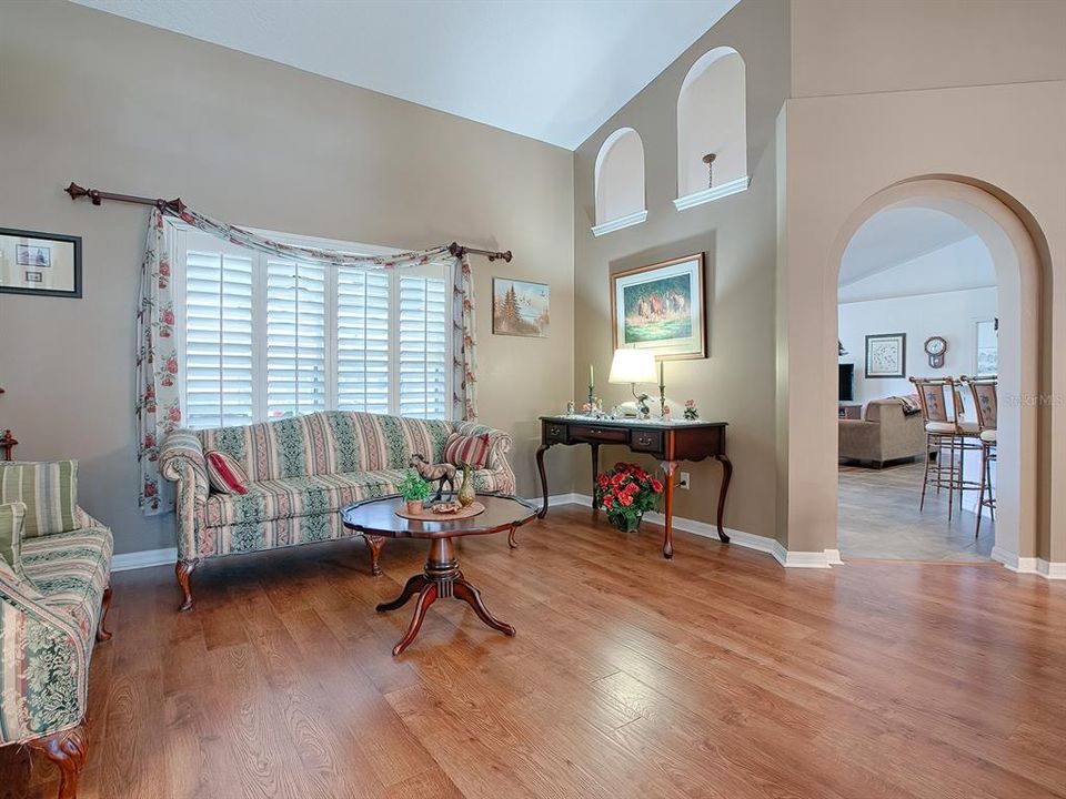 Formal living room view from foyer