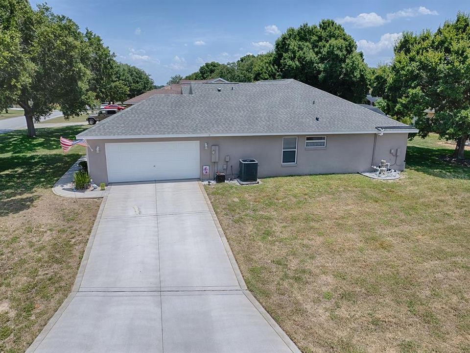 Garage access with extended dry way