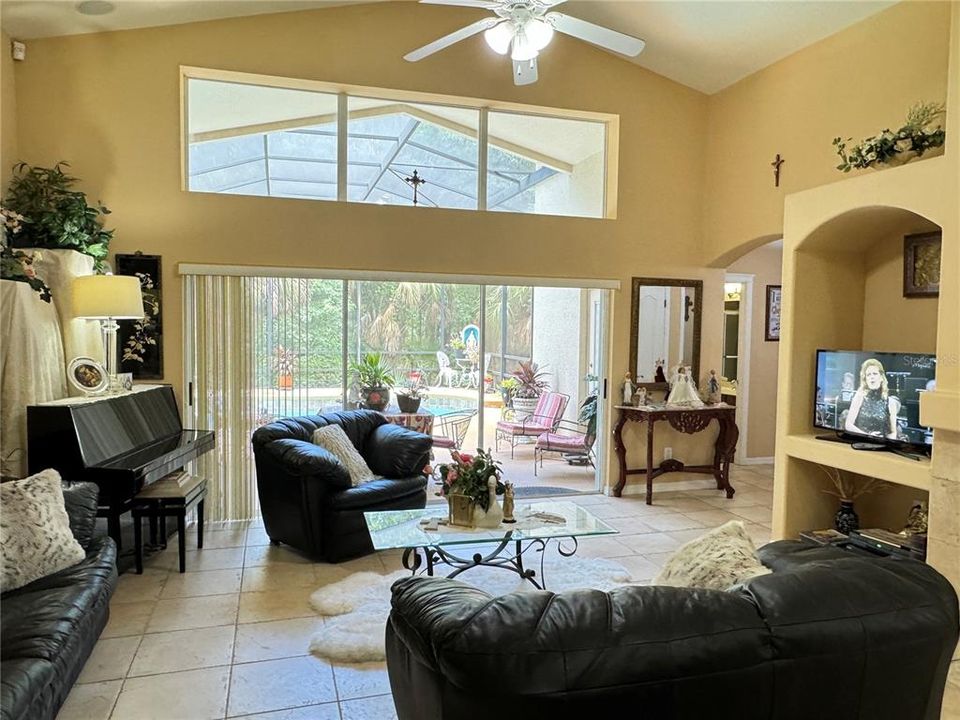 Family room leading to pool area