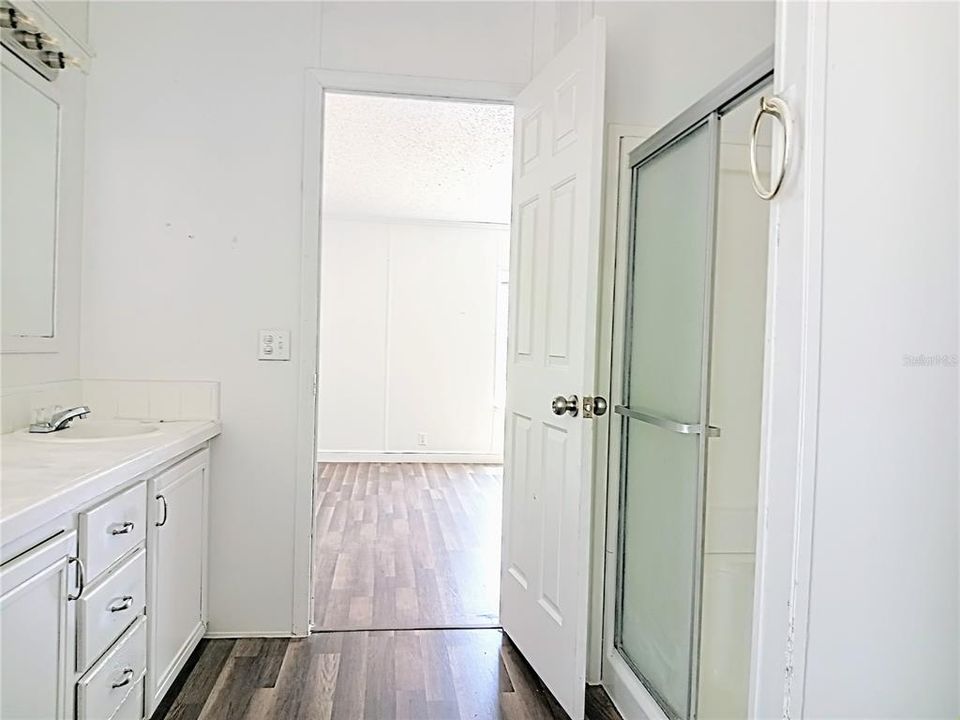 Master bath with separate shower