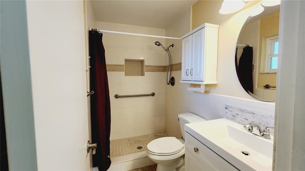 Primary Bathroom with shower.