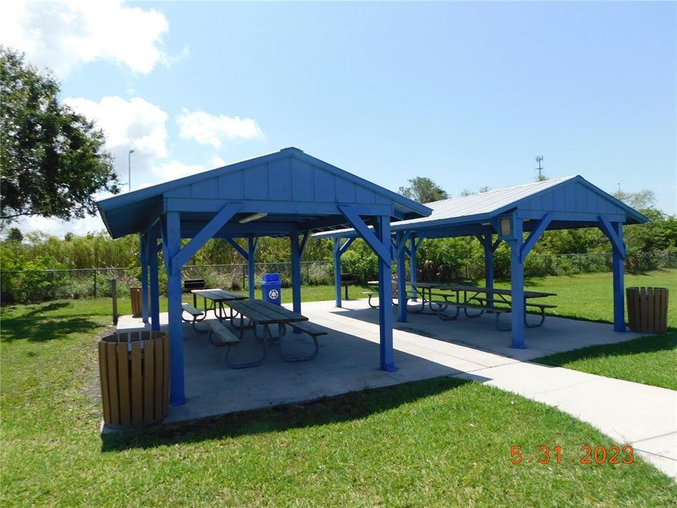 Picnic facilities at the park