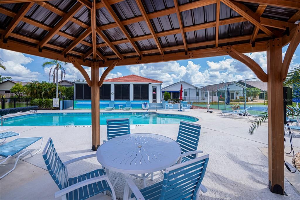 Community pool deck & clubhouse