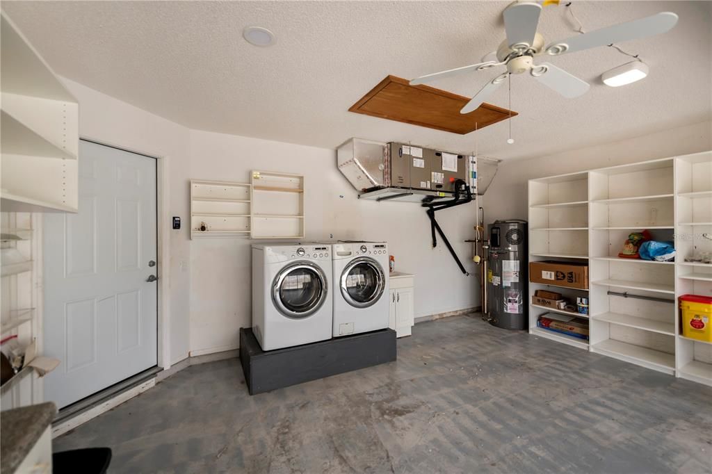 Incredible garage with lots of storage space