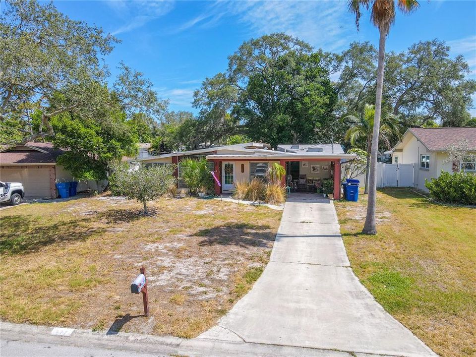 Driveway and carport