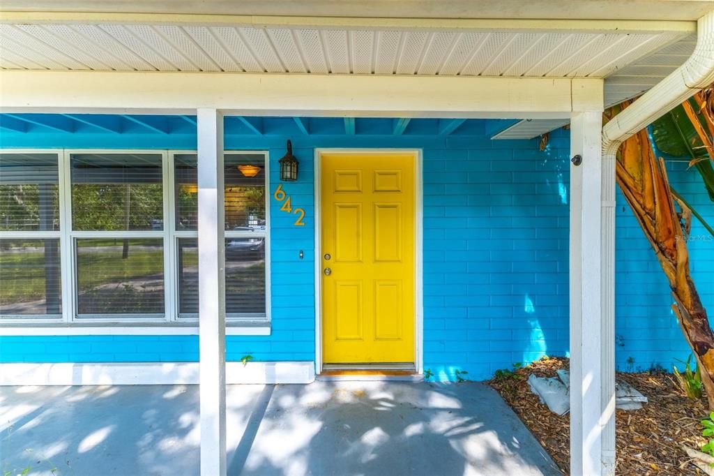 Front door & porch