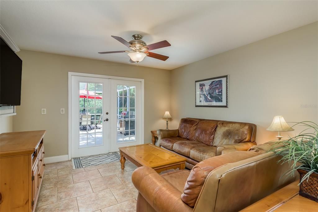 Living room off kitchen