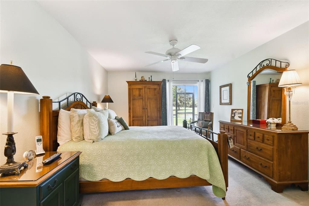 Primary Bedroom Overlooks the Scenic Golf Course