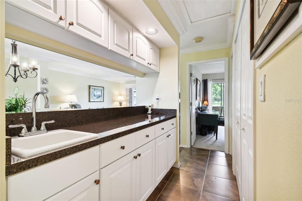 Wet Bar Leading to the Split Plan Guest Bedroom