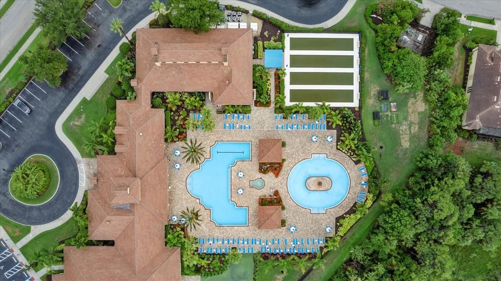 Aerial View of the Community Pool
