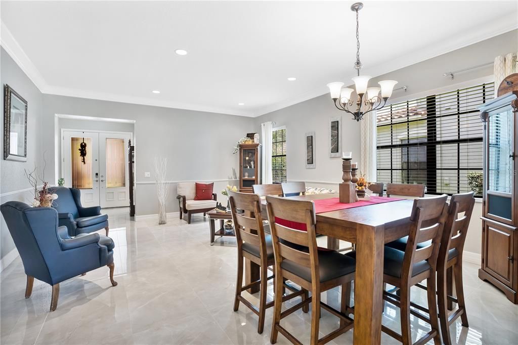 Formal living and dining room combo