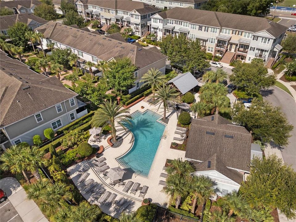 Spectacular neighborhood pool just steps from the home