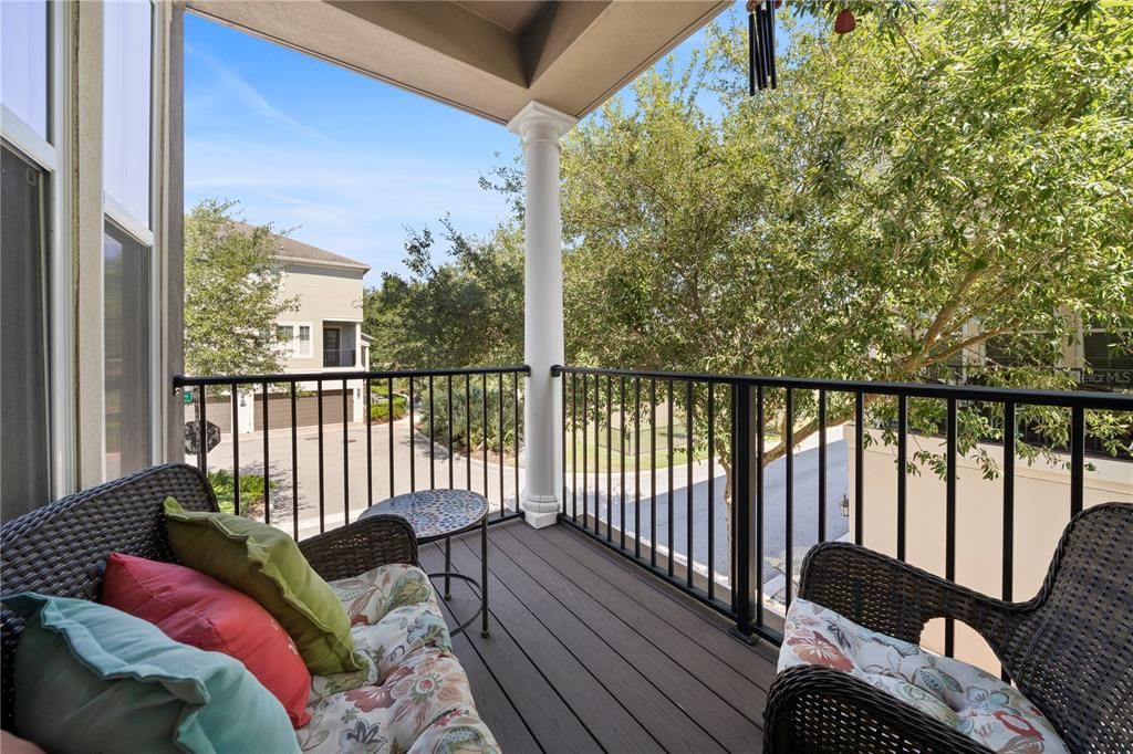 Enjoy morning coffee on your covered lanai