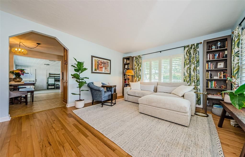 Living Room w/Refinished Hardwood Floors