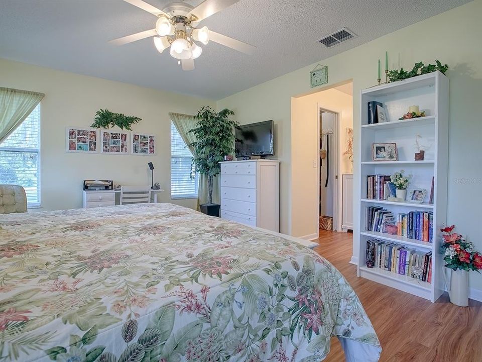 THIS LOVELY MASTER BEDROOM HAS A WALK-IN CLOSET