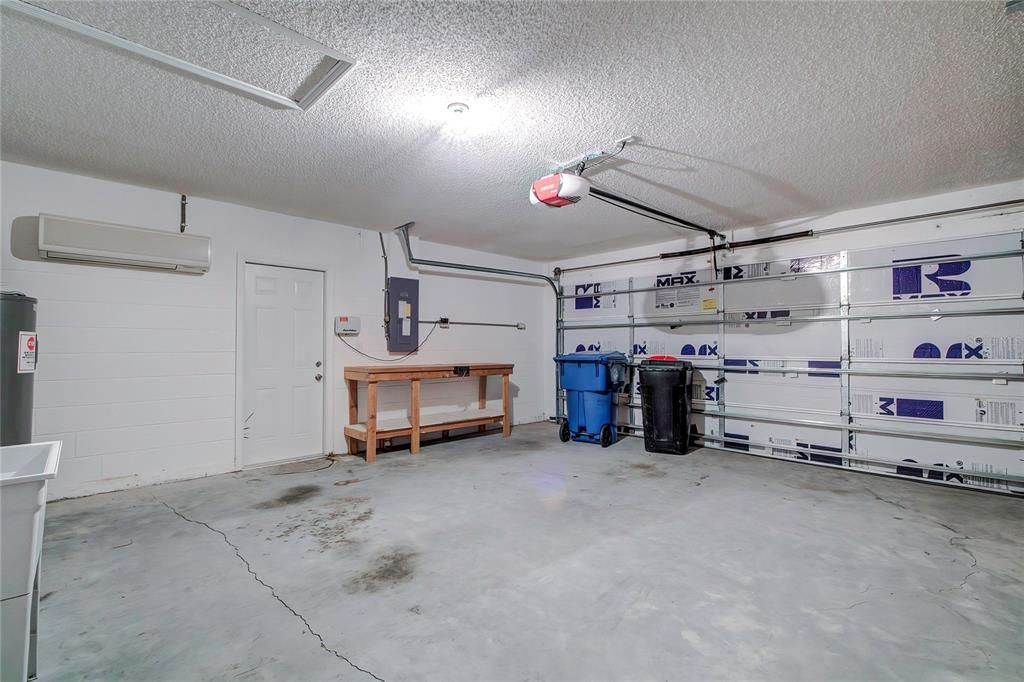 A/C and Side Service door in garage