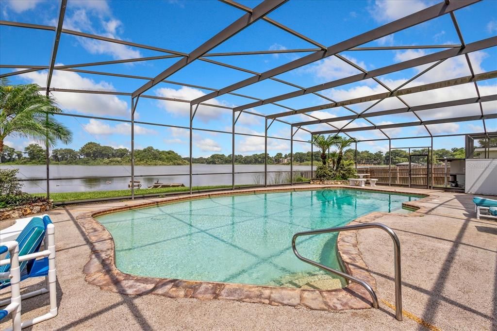 Salt Water Pool and Lake View