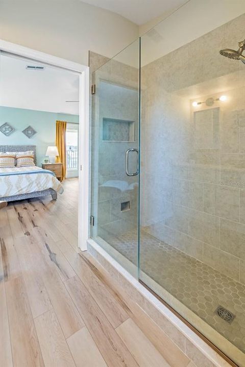 Master bathroom walk in shower.