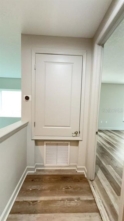 Upstairs Landing and HVAC Closet Door