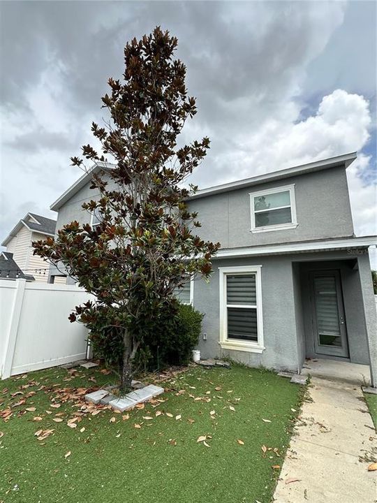 Sidewalk to 2-Car Garage