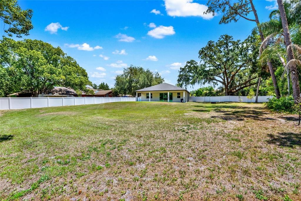 HUGE Fully fenced backyard