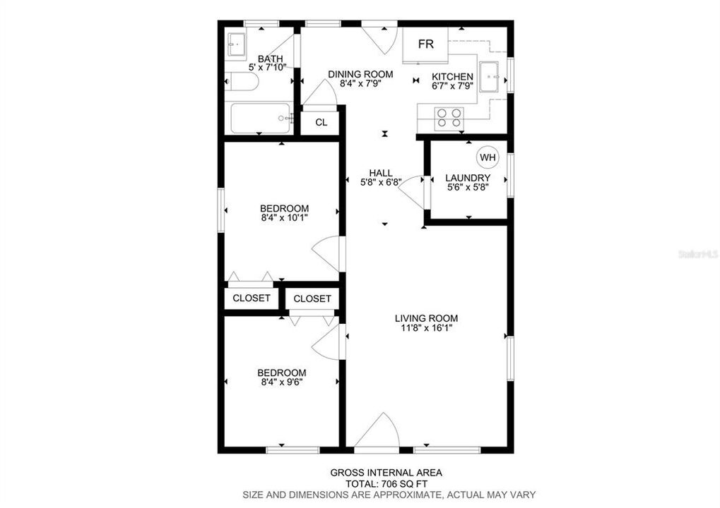 Active With Contract: $224,000 (2 beds, 1 baths, 836 Square Feet)