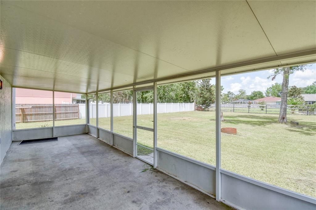 And the covered and screened in back porch