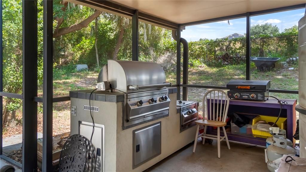 Outdoor kitchen area