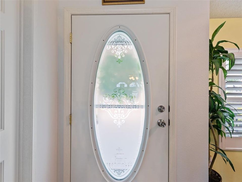 Dining space with double window