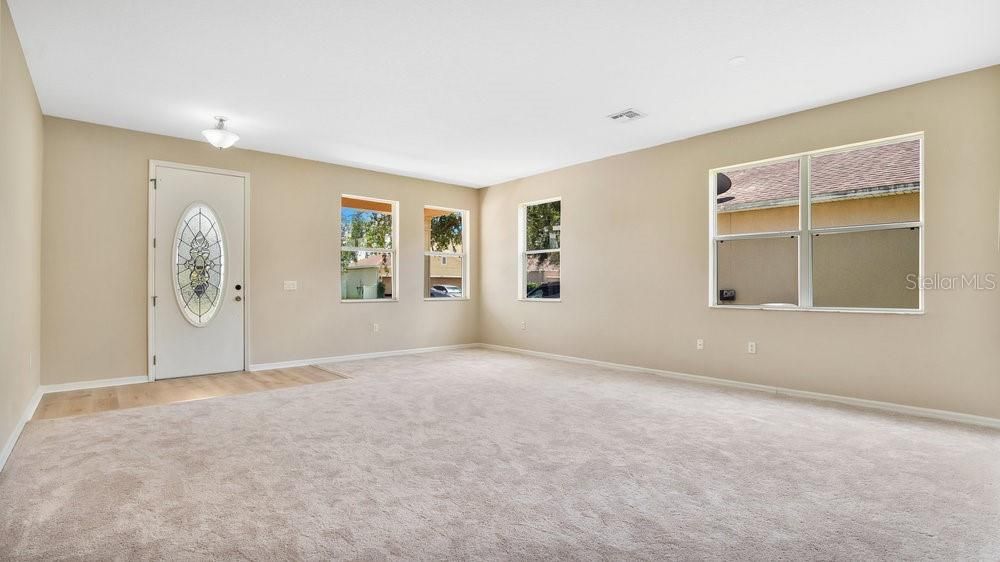 Front foyer and living room